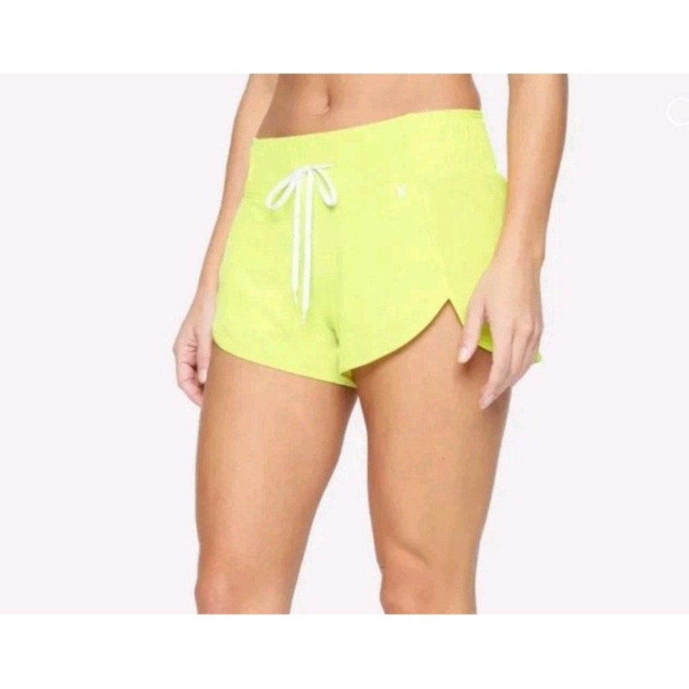 HURLEY AQUAS SOLID 2.5" BOARDSHORT NEON LIME Womans Sz Small Swim Beach NEW